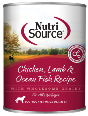 NutriSource Wet Dog Food Chicken, Lamb & Ocean Fish Recipe