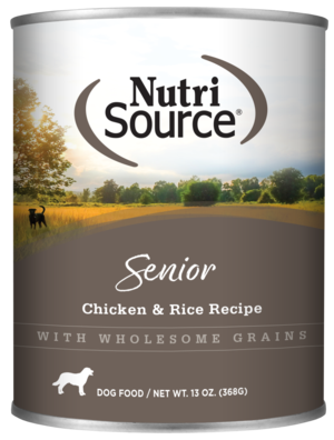 NutriSource Wet Dog Food Chicken & Rice Recipe For Senior Dogs