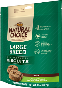 Nutro Natural Choice Large Breed Biscuits Lamb & Whole Brown Rice Recipe For Adult Dogs