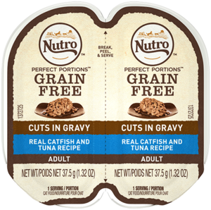 Nutro Perfect Portions Grain Free Cuts In Gravy Real Catfish and Tuna Recipe For Adult Cats