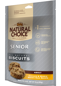 Nutro Natural Choice Senior Biscuits Chicken & Whole Brown Rice Recipe For Adult Dogs