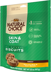 Nutro Natural Choice Skin & Coat Biscuits Healthy Skin & Coat Recipe For Adult Dogs
