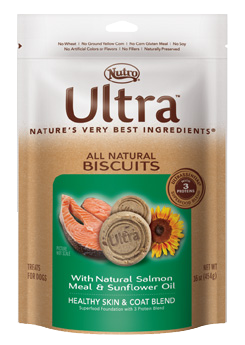 Nutro Ultra Healthy Skin and Coat Blend Dog Biscuits With Salmon  Meal and Sunflower Oil