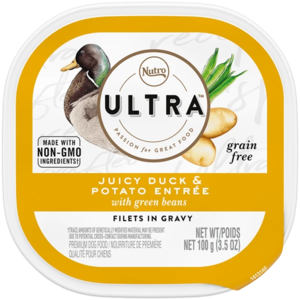 Nutro Ultra Juicy Duck & Potato Entree With Green Beans Filets In Gravy