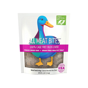 Only Natural Pet All Meat Bites 100% Cage Free Duck Liver