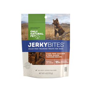Only Natural Pet Jerky Bites Cage-Free Chicken & Free-Range Venison Recipe
