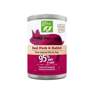 Only Natural Pet Pure Protein 95% Pork & Rabbit Pate For Dogs