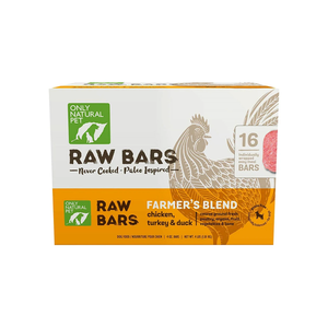 Only Natural Pet Raw Bars Farmer's Blend With Chicken, Turkey & Duck