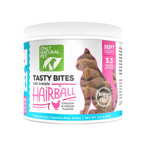 Only Natural Pet Tasty Bites Hairball Chicken & Cream Flavor Cat Treats