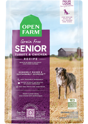 Open Farm Dry Dog Food Senior Turkey & Chicken Recipe
