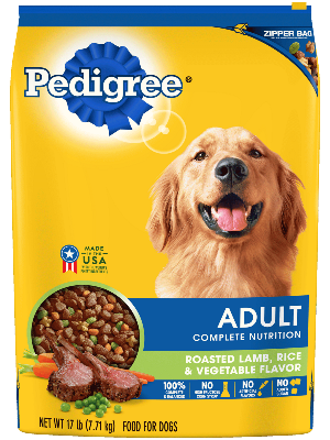 Pedigree Adult Complete Nutrition Roasted Lamb, Rice & Vegetable Flavor