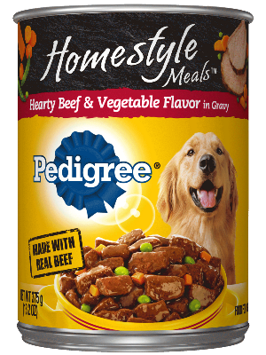 Pedigree Homestyle Meals Hearty Beef & Vegetable Flavor In Gravy