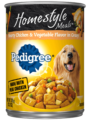 Pedigree Homestyle Meals Hearty Chicken & Vegetable Flavor In Gravy