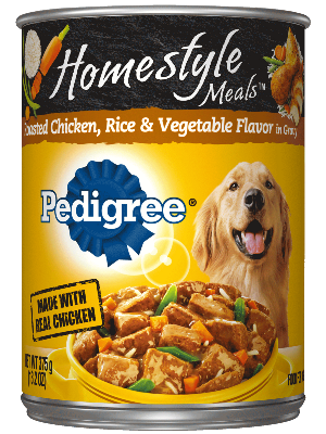 Pedigree Homestyle Meals Roasted Chicken, Rice & Vegetable Flavor In Gravy