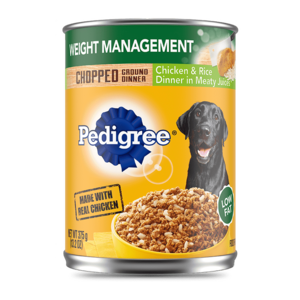 Pedigree Weight Management Chopped Ground Dinner Chicken & Rice Dinner In Meaty Juices