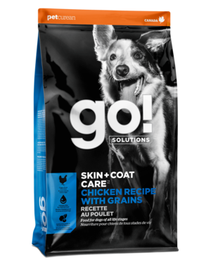 Petcurean Go! Solutions (Skin + Coat Care) Chicken Recipe With Grains For Dogs