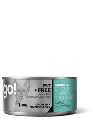 Petcurean Go! Fit + Free Grain Free Chicken, Turkey + Trout Stew For Cats