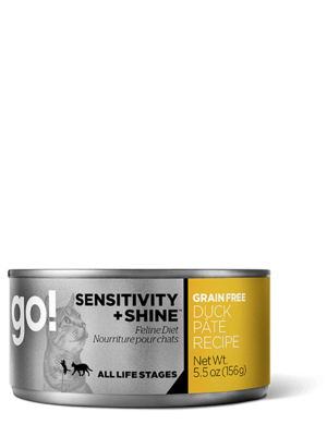 Petcurean Go! Sensitivity + Shine Grain Free Duck Pate Recipe For Cats