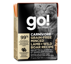 Petcurean Go! Solutions (Carnivore) Grain-Free Minced Lamb + Wild Boar Recipe For Cats