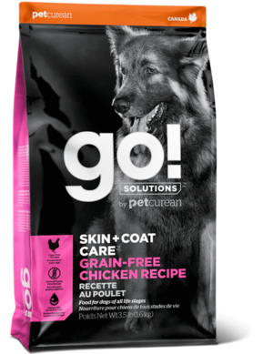 Petcurean Go! Solutions (Skin + Coat Care) Grain-Free Chicken Recipe For Dogs
