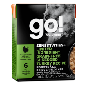Petcurean Go! Solutions (Sensitivities) Limited Ingredient Grain-Free Shredded Turkey Recipe For Dogs