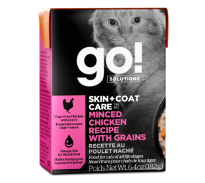 Petcurean Go! Solutions (Skin + Coat Care) Minced Chicken Recipe With Grains For Cats