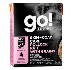 Petcurean Go! Solutions (Skin + Coat Care) Pollock Pate With Grains For Dogs