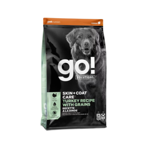 Petcurean Go! Solutions (Skin + Coat Care) Turkey Recipe With Grains For Dogs