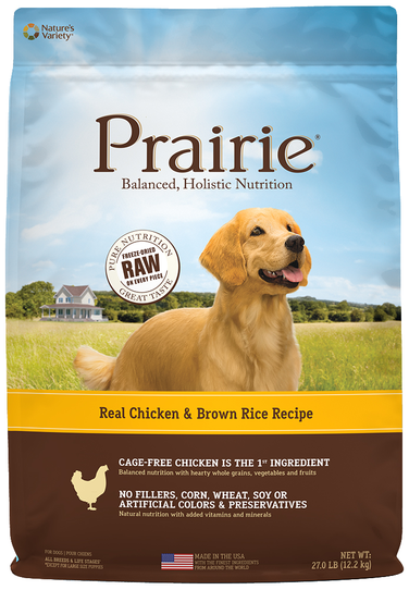 Nature's Variety Prairie Kibble For Dogs Real Chicken & Brown Rice Recipe