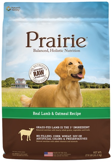 Nature's Variety Prairie Kibble For Dogs Real Lamb & Oatmeal Recipe