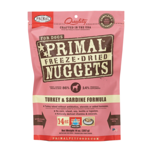 Primal Freeze-Dried Nuggets Turkey & Sardine Formula For Dogs