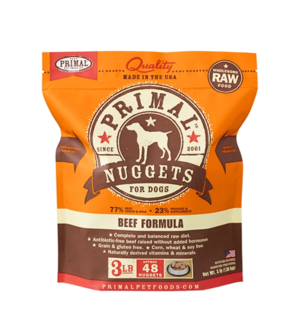 Primal Raw Frozen Nuggets Beef Formula For Dogs