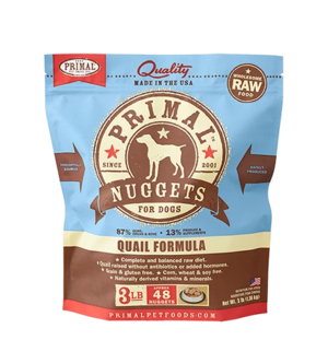 Primal Raw Frozen Formulas Canine Quail Formula