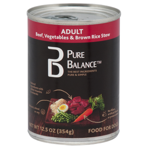 Pure Balance Canned Dog Food Beef, Vegetables & Brown Rice Stew For Adult Dogs