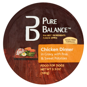 Pure Balance Grain Free Wet Dog Food Chicken Dinner In Gravy With Peas & Sweet Potatoes For Dogs