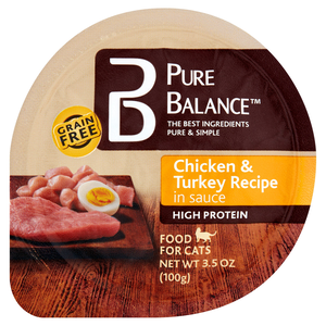Pure Balance High Protein Grain Free Chicken & Turkey Recipe In Sauce For Cats