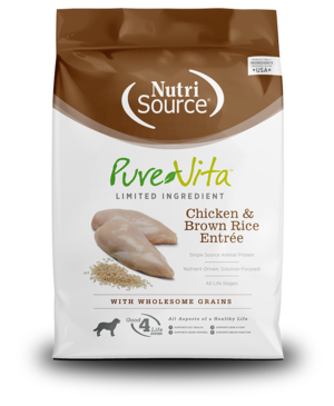 NutriSource Pure Vita Chicken & Brown Rice Entree
