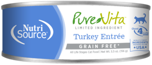 NutriSource Pure Vita Turkey Entree For Cats