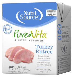 NutriSource Pure Vita Turkey Entrée (Grain Free Paté) For Dogs