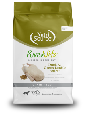 NutriSource Pure Vita Duck & Green Lentils Entree