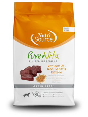 NutriSource Pure Vita Venison & Red Lentils Entrée