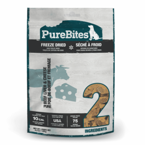 PureBites Raw Freeze-Dried Beef Liver & Cheese Dog Treats