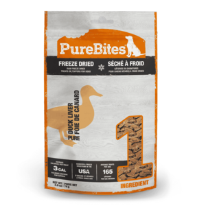 PureBites Raw Freeze-Dried Duck Liver Dog Treats