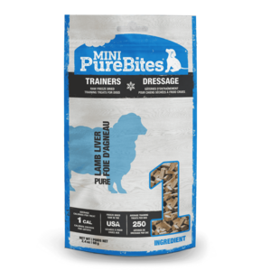 PureBites Raw Freeze-Dried Lamb Liver Mini Dog Treats (Trainers)