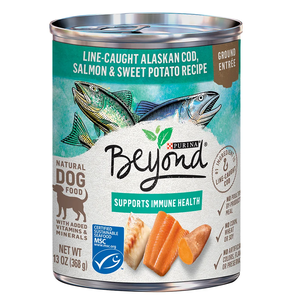 Purina Beyond Ground Entree Line-Caught Alaskan Cod, Salmon & Sweet Potato Recipe