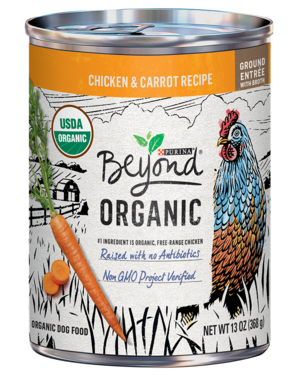 Purina Beyond Organic Chicken & Carrot Recipe Ground Entree For Dogs