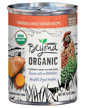 Purina Beyond Organic Chicken & Sweet Potato Recipe Ground Entree For Dogs