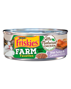 Purina Friskies Farm Favorites Meaty Bits With Turkey & Carrots In Gravy
