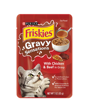 Purina Friskies Gravy Sensations With Chicken & Beef In Gravy