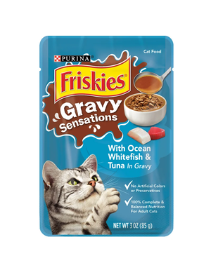Purina Friskies Gravy Sensations With Ocean Whitefish & Tuna In Gravy